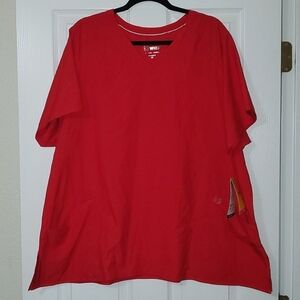 NWT Wonder Wink W123 Women's Stylized V-Neck Scrub Top Plus Size 3X